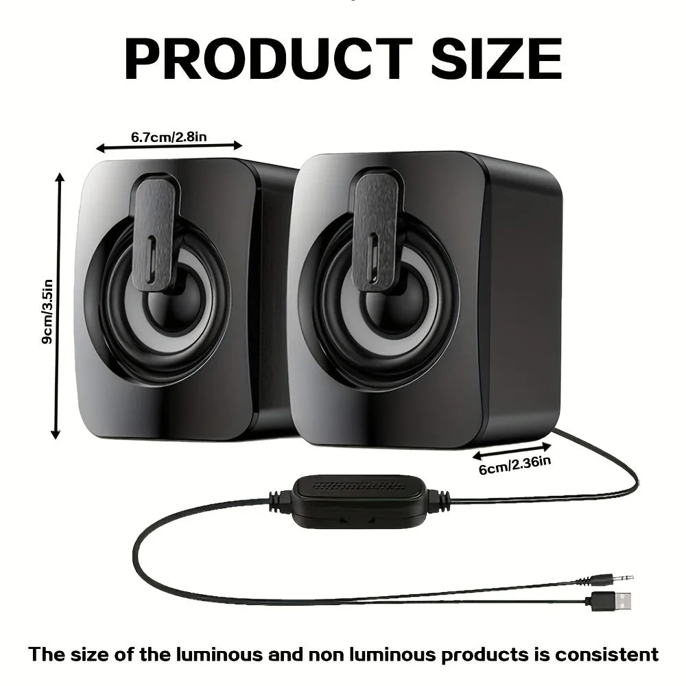 Computer Speakers PC Sound Box HIFI Stereo Microphone
