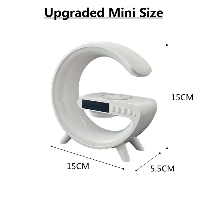 Multifunction Wireless Charger Stand Pad RGB Light Alarm
