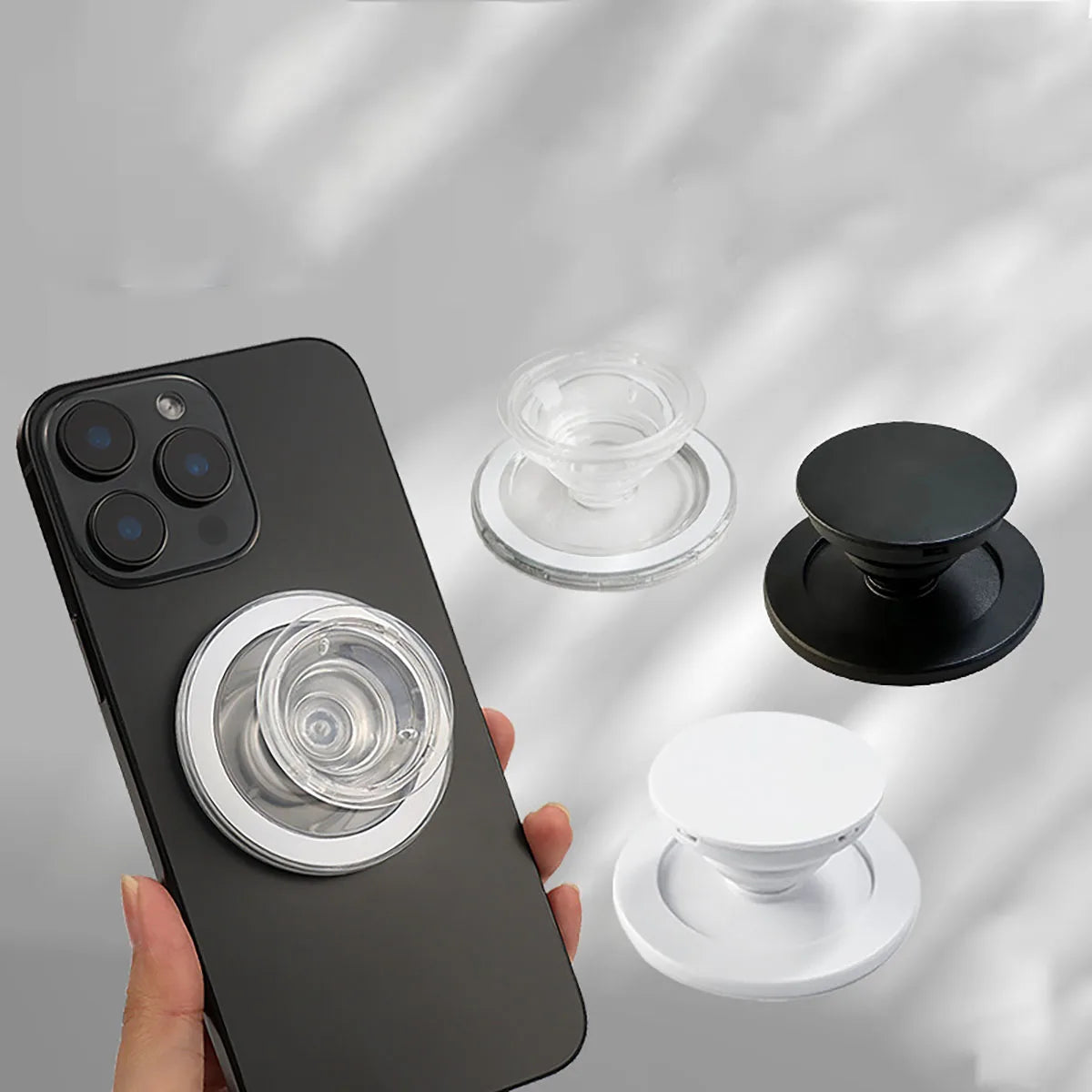 Magnetic Folding Mobile Phone Grip Holder Socket Pocket