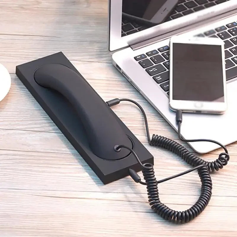 Cell Phone Handset, Retro Telephone Handset with Base