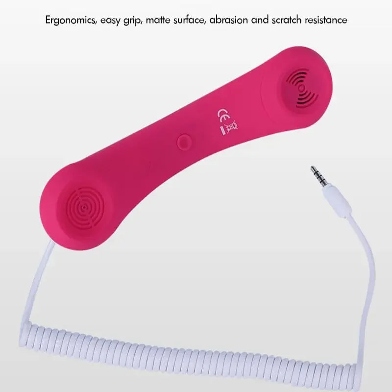 Cell Phone Handset, Retro Telephone Handset with Base