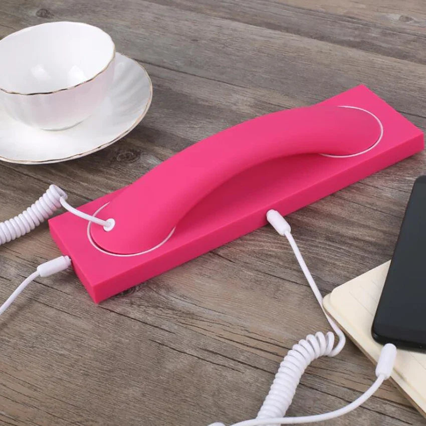 Cell Phone Handset, Retro Telephone Handset with Base