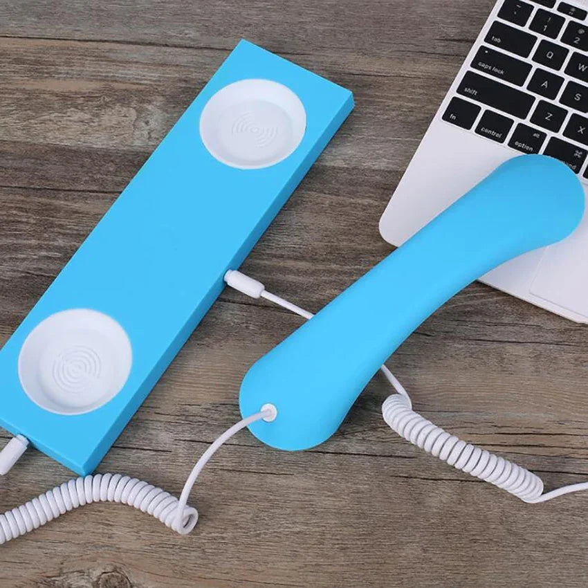 Cell Phone Handset, Retro Telephone Handset with Base