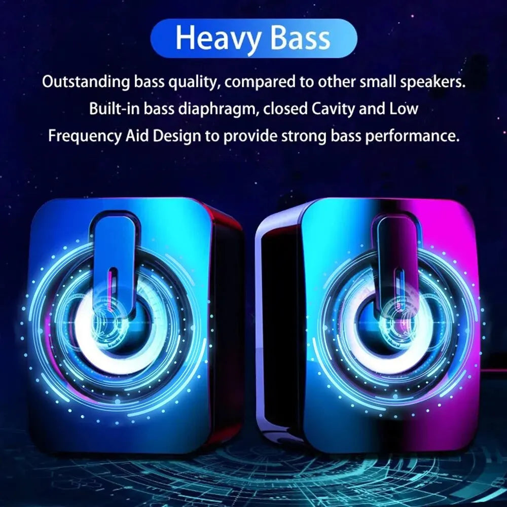 Computer Speakers PC Sound Box HIFI Stereo Microphone